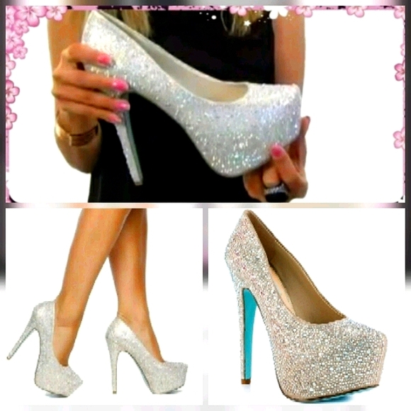 Betsey Johnson WISH Iridescent Platform Heels - Picture 2 of 10